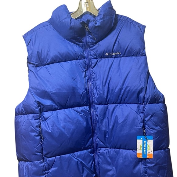 Columbia Blue Insulated Water Repellent Gorpcore Puffect Puffer Vest 3X NWT - Picture 5 of 12
